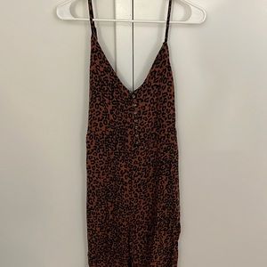 American Eagle Cheetah Jumpsuit with tie